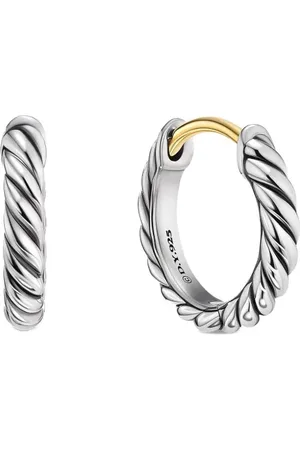 David Yurman Créoles Sculpted Cable Micro en sterling (10,7 mm)