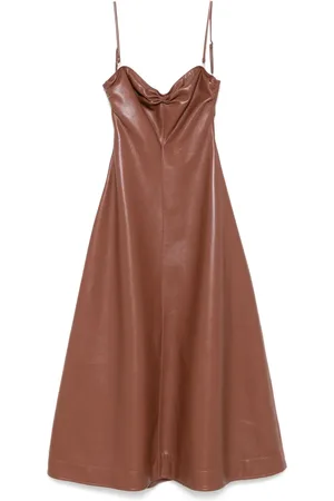 Nanushka Robe mi-longue en cuir artificiel