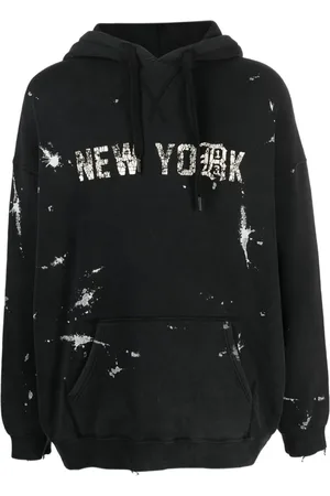 R13 Hoodie à effet usé