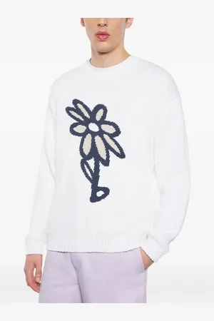 Maison Kitsuné Pull à motif floral en intarsia