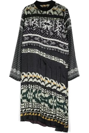 SACAI Robe mi-longue à fleurs
