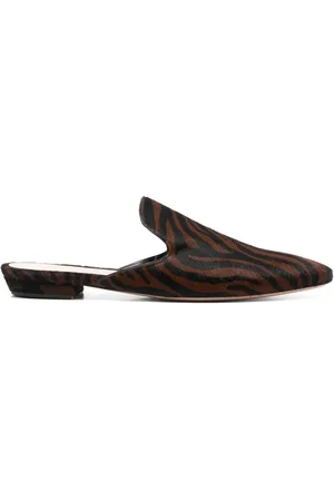 Gianvito Rossi Chaussons à imprimé zèbre