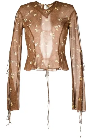 KNWLS Blouse en soie à fleurs