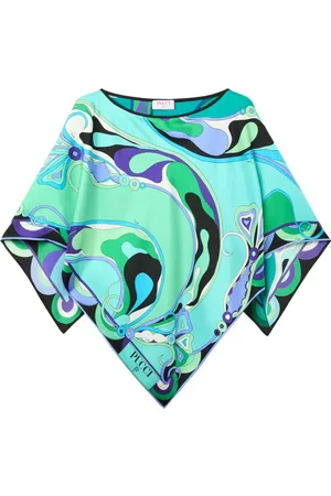 Puccini Poncho à imprimé abstrait