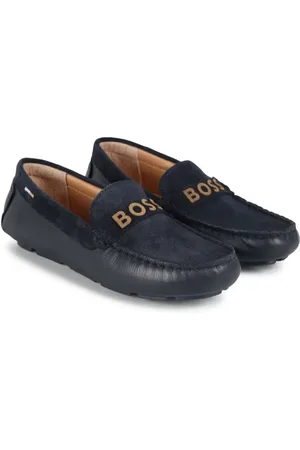 HUGO BOSS Mocassins en cuir à brides logo