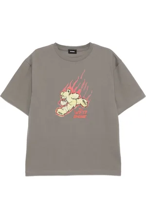 We11 Done T-shirt à imprimé Run Flame Teddy