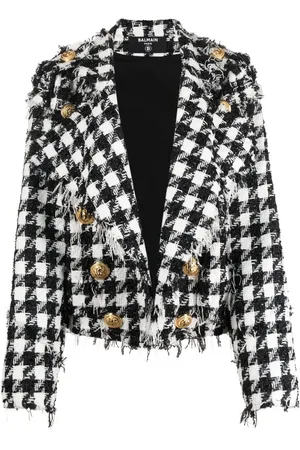 Balmain Veste en tweed à bords francs