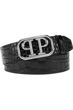 Philipp Plein Ceinture Shiny Skull en cuir
