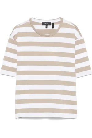 THEORY T-shirt en coton à rayures