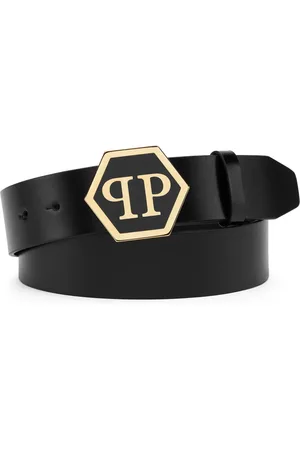Philipp Plein Ceinture en cuir à logo Hexagon