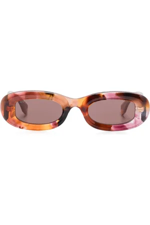 Gucci Lunettes de soleil à monture ovale