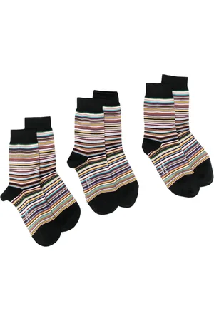 Paul Smith Lot de 3 paires de chaussettes en intarsia à rayures