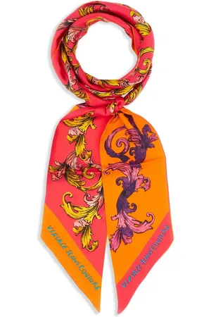 VERSACE Foulard en soie à imprimé baroque