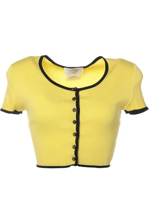 CHANEL Haut crop en coton (1995)