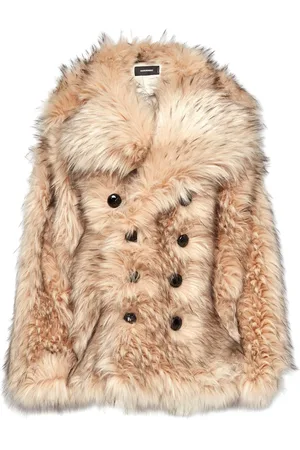 Dsquared2 Manteau en fourrure artificielle à boutonnière croisée