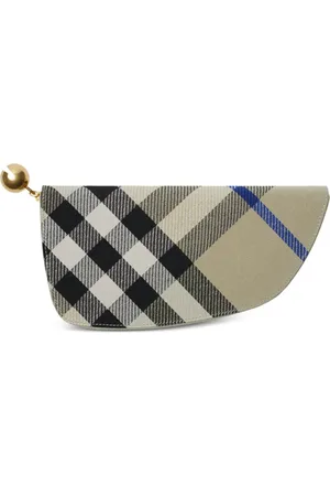 Burberry Grand portefeuille Shield à carreaux