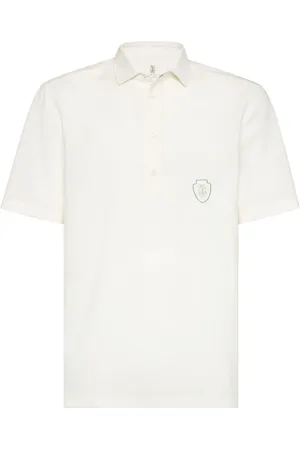 Brunello Cucinelli Polo à logo appliqué