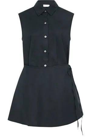 ROSETTA GETTY Chemise nouée devant à design sans manches