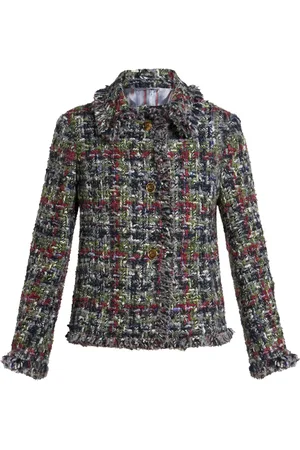Etro Veste en tweed à franges