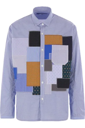 JUNYA WATANABE Chemise en popeline à design patchwork