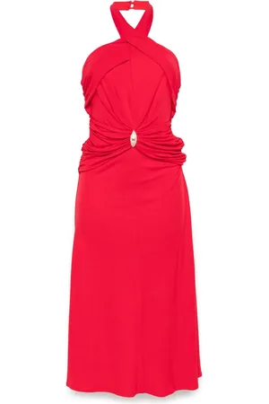 Elisabetta Franchi Robe mi-longue à col croisé