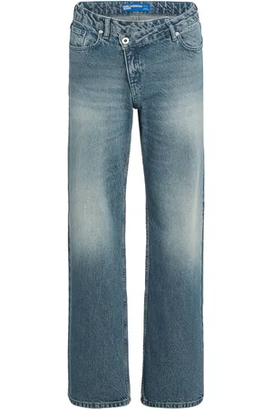 Karl Lagerfeld Jean droit à taille mi-haute