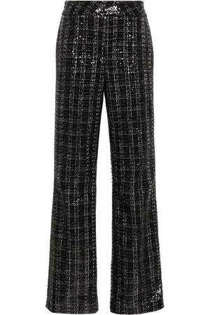 GENNY Pantalon orné de sequins à carreaux