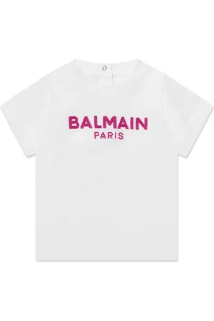 Balmain T-shirt en coton à logo brodé