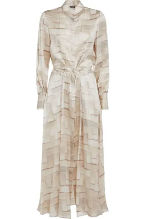 Kiton Robe en soie à coupe mi-longue