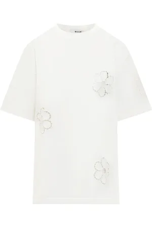 Msgm T-shirt à appliqué floral