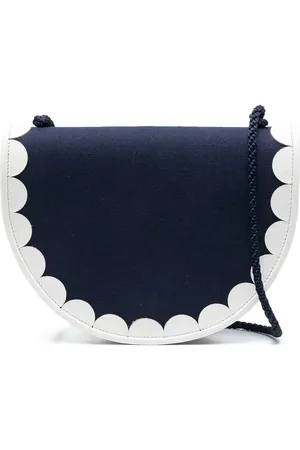 Saint Laurent Sac à bandoulière à bords festonnés (années 1980)