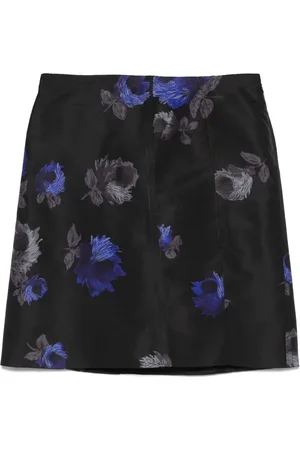 Prada Minijupe en soie à fleurs (années 1990)