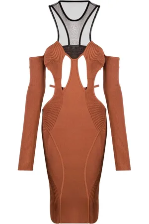 Nensi Dojaka Robe mi-longue à dos-nu