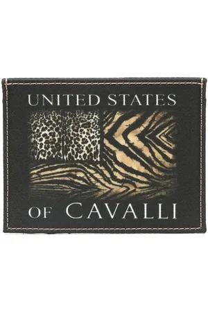 Roberto Cavalli Porte-cartes à imprimé animalier