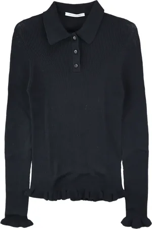 Cecilie Bahnsen Polo nervuré à ourlet volanté