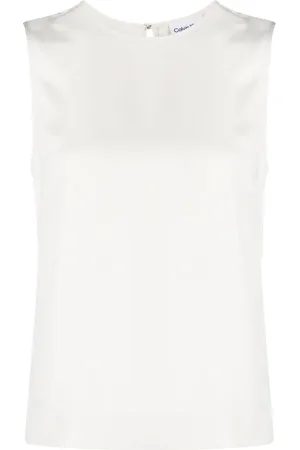 Calvin Klein Blouse sans manches à col rond