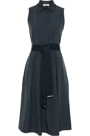 HERNO Robe mi-longue à taille ceinturée