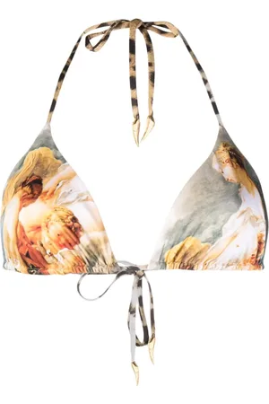 Roberto Cavalli Haut de bikini à imprimé Icon