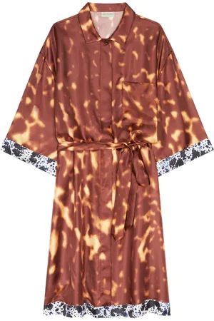 DRIES VAN NOTEN Robe-chemise en soie