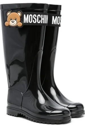 Moschino Bottines de pluie Teddy Bear à patch logo