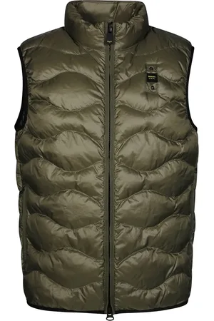 Blauer Gilet à design matelassé