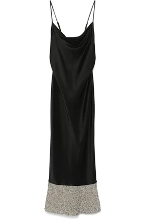 Nanushka Robe en satin à coupe mi-longue