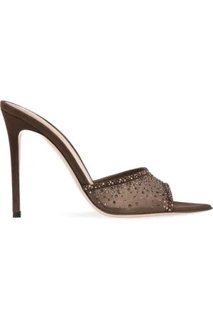 Gianvito Rossi Mules Rania 105 mm à ornements en cristal