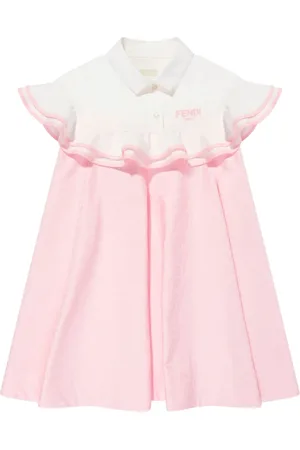 Fendi Robe à logo brodé