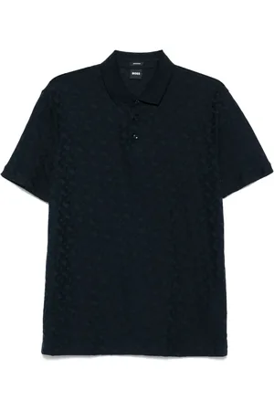HUGO BOSS Polo à motif en jacquard