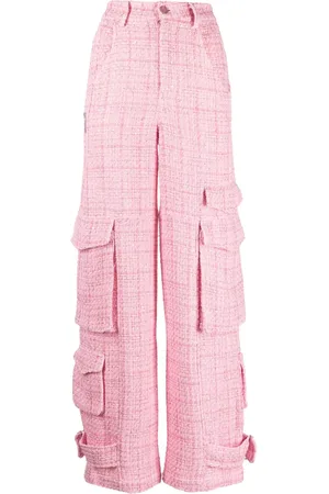 GCDS Pantalon en tweed Ultracargo à coupe ample