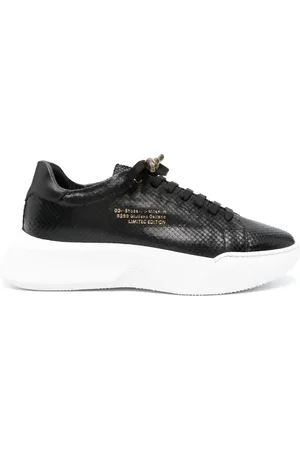 Giuliano Galiano Baskets Python en cuir