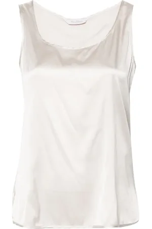 Max Mara Débardeur en satin à col rond