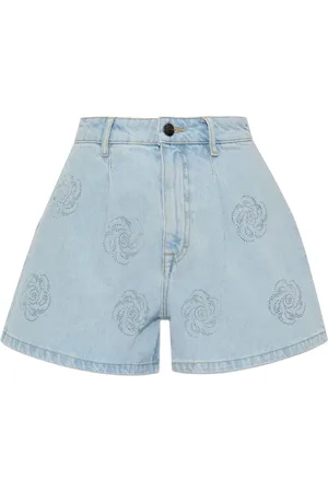 ROTATE Short en jean à broderies