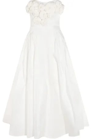 Elisabetta Franchi Robe mi-longue à appliques fleurs